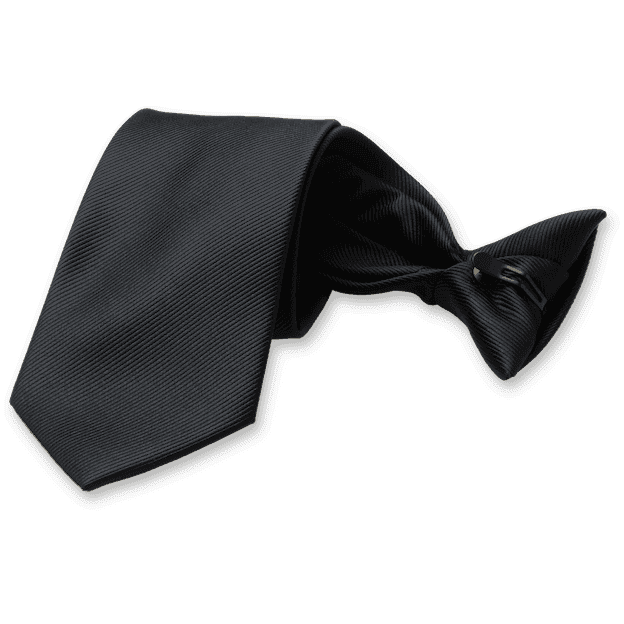 Corbata tejido negro sujección CLIP