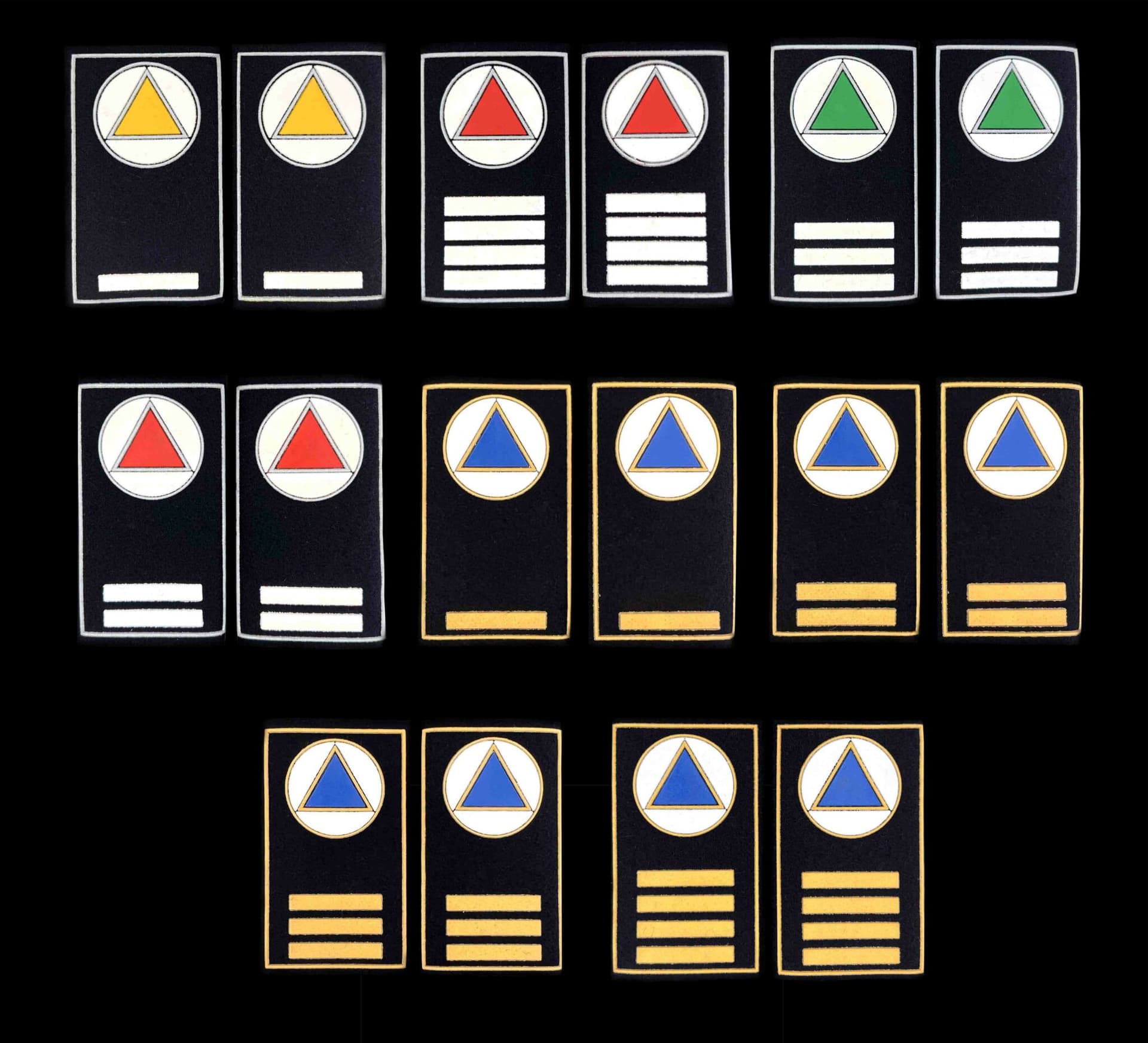 Charretera PVC Grado Protección Civil (par)