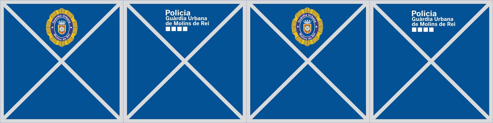 Mampara discrecional con Logo 4 caras i cintas reflectantes (160x160 o 180x180)