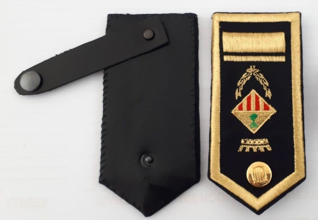 CHARRETERA PALA BORDADA CON ESCUDO