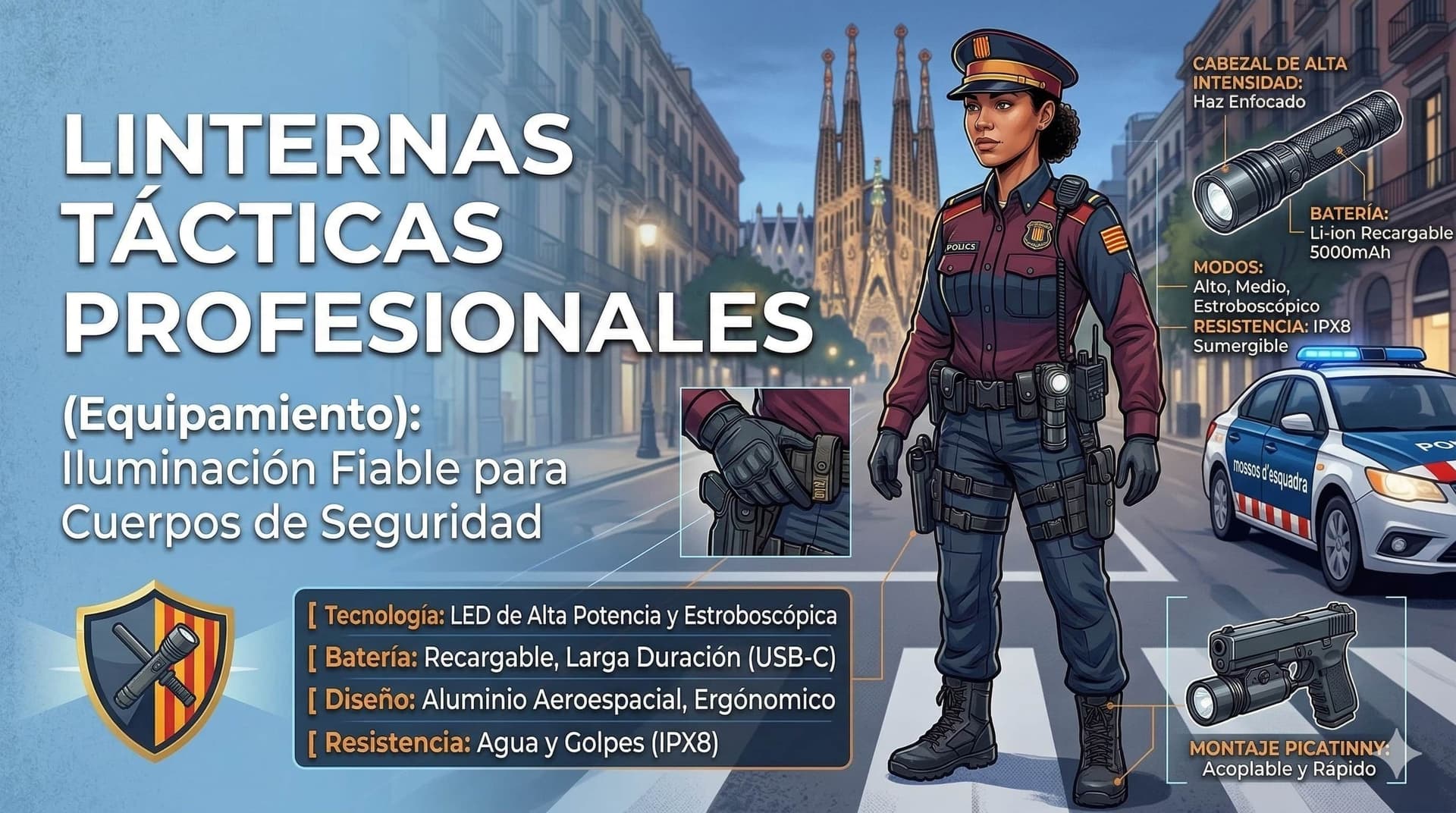 Linternas Tácticas Profesionales: Iluminación Fiable para Cuerpos de Seguridad